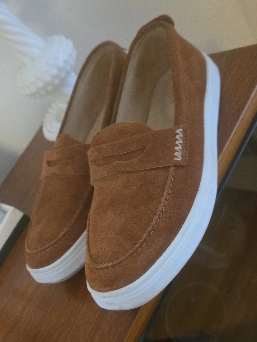 Women's Suede  Loafers in Rust Tan Size 9